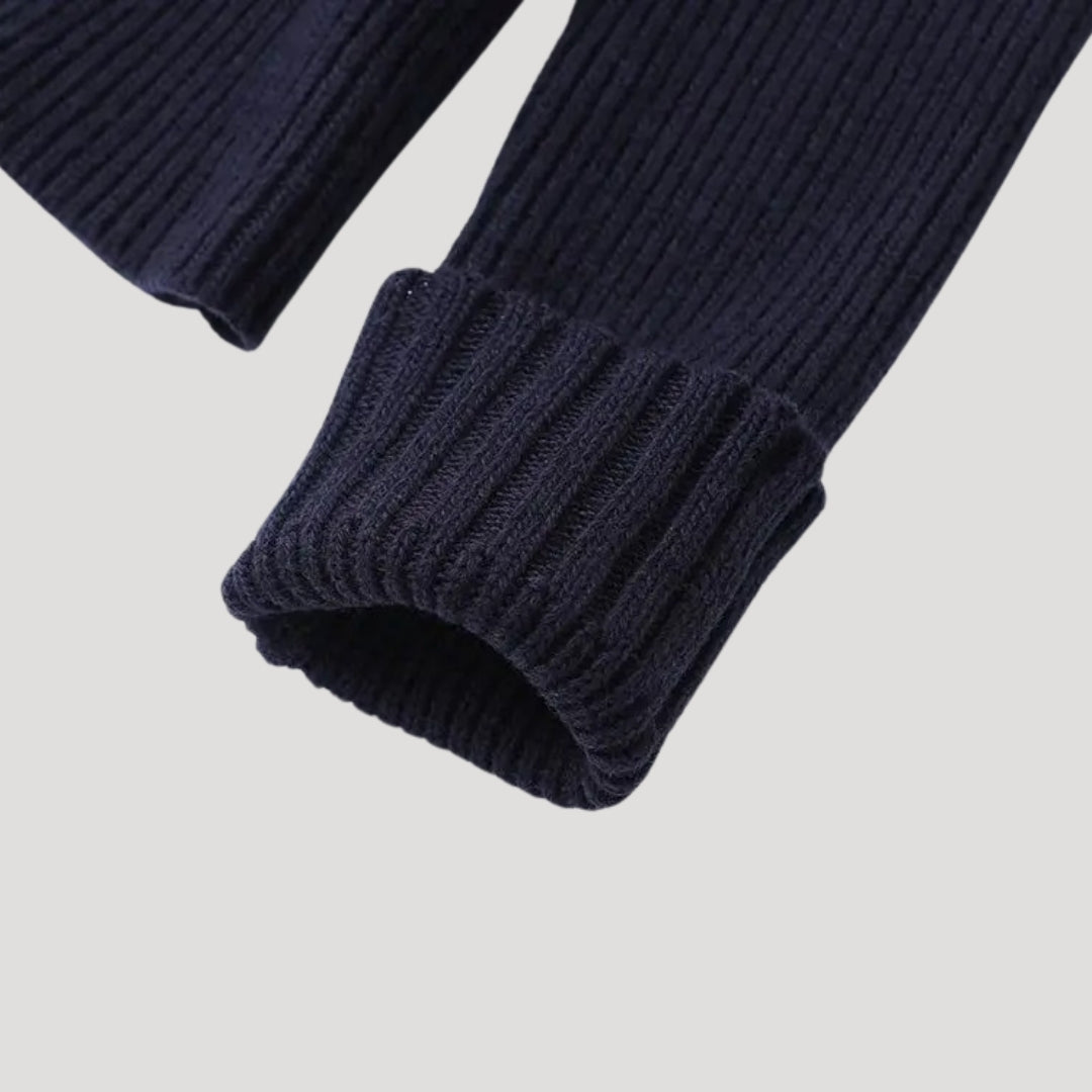 Knit cardigan with contrast trim for women | Selene