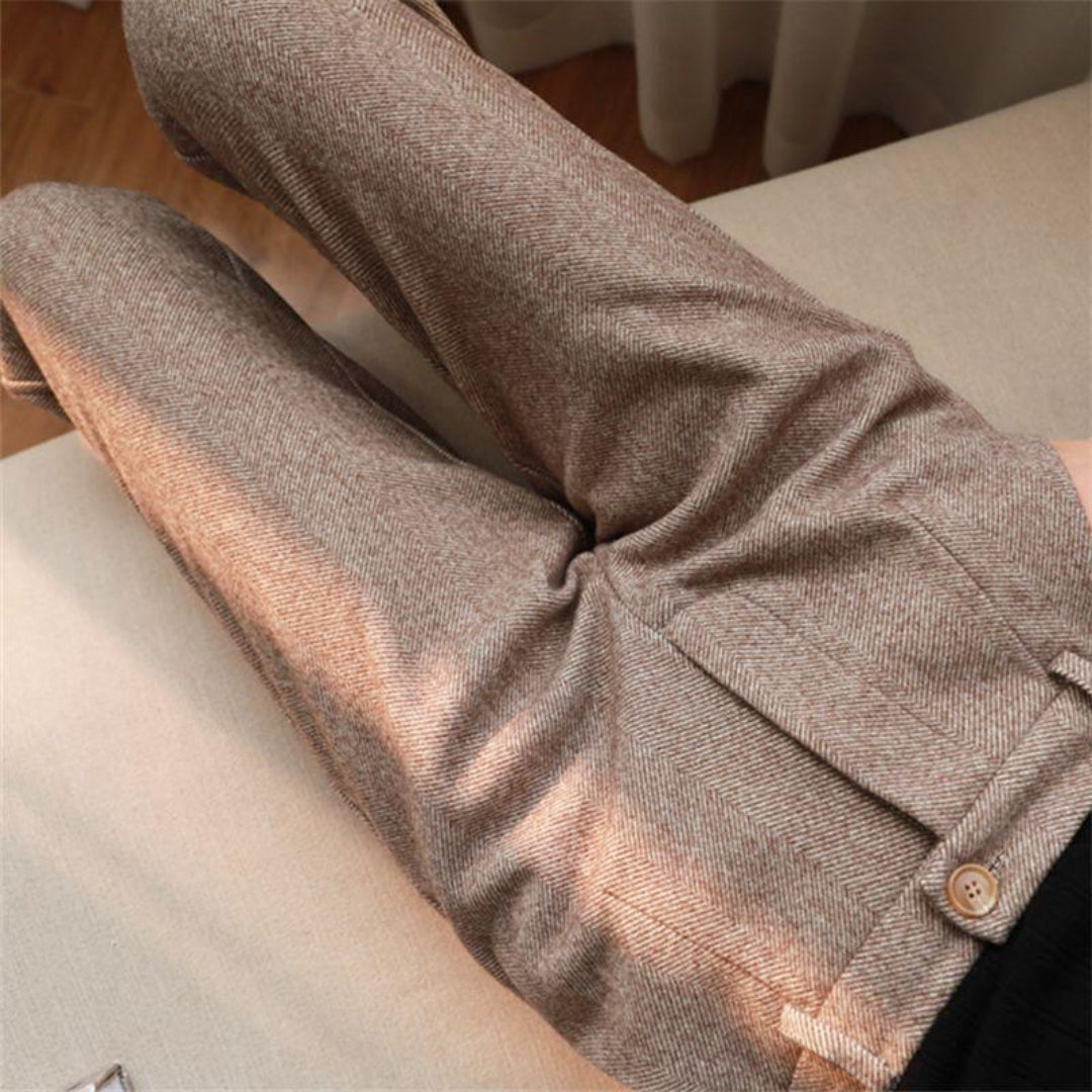 Heritage herringbone tailored trousers for men | Alden