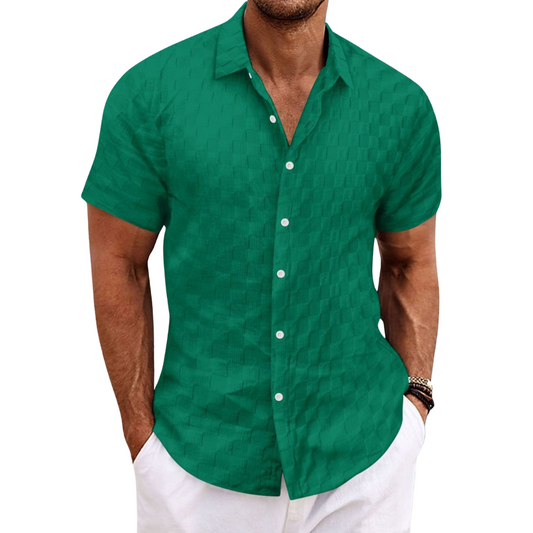 Aurelle casual short-sleeve button-up shirt for men