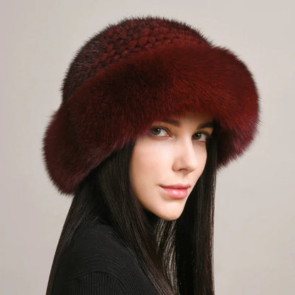 Valentina mink fur hat for women | Aurora -10