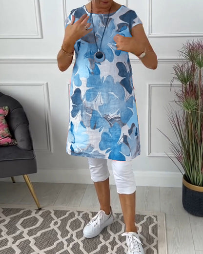 Casual relaxed floral everyday dress for women | Ingrid -9