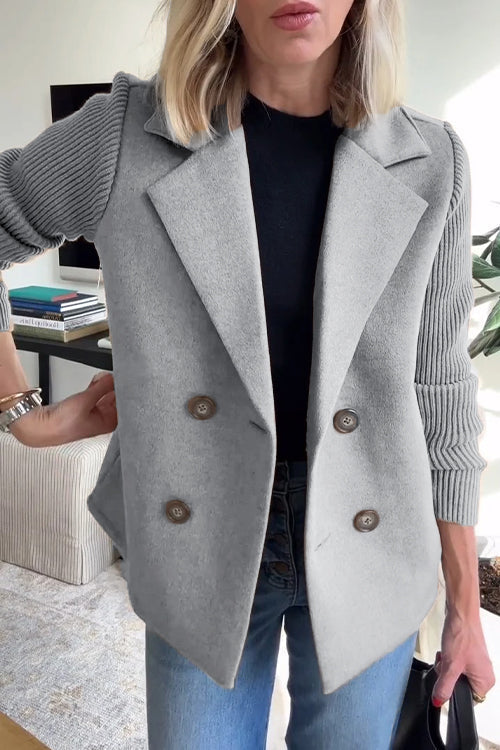 Elegant knit-sleeve everyday blazer for women | Sorelle -4