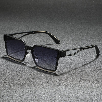 Classic retro half-frame everyday shades for men | Viridian -5
