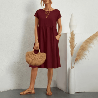 Savana elegant shape tummy-covering dress for women -7