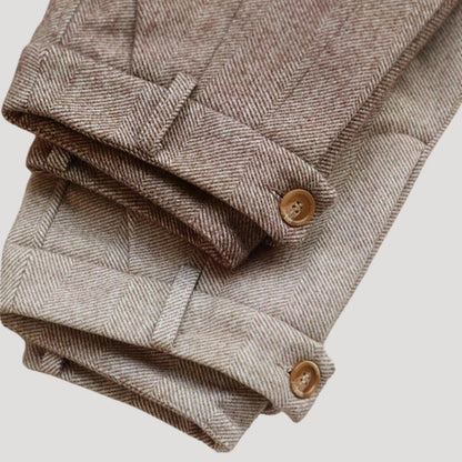 Heritage herringbone tailored trousers for men | Alden