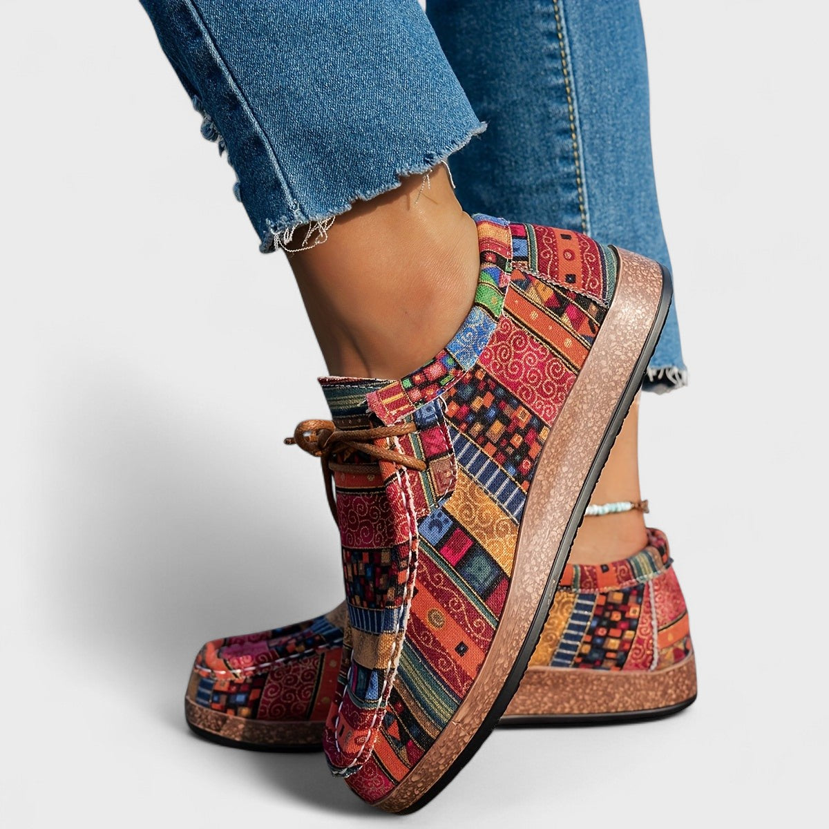 Bohemian comfort walking shoes for women | Leona -2