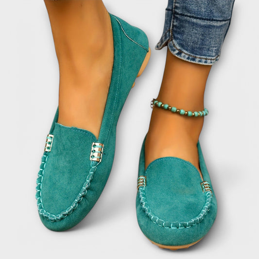 Slip-on moccasin loafers with refined detailing for women | Bianca