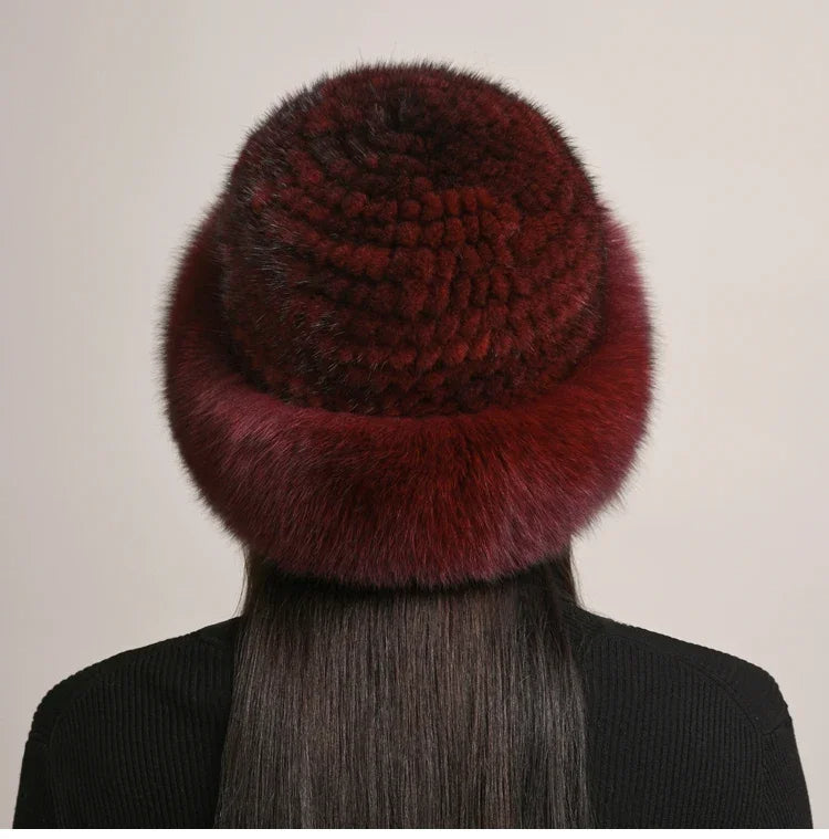 Valentina mink fur hat for women | Aurora -11