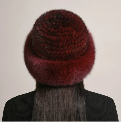 Valentina mink fur hat for women | Aurora -11