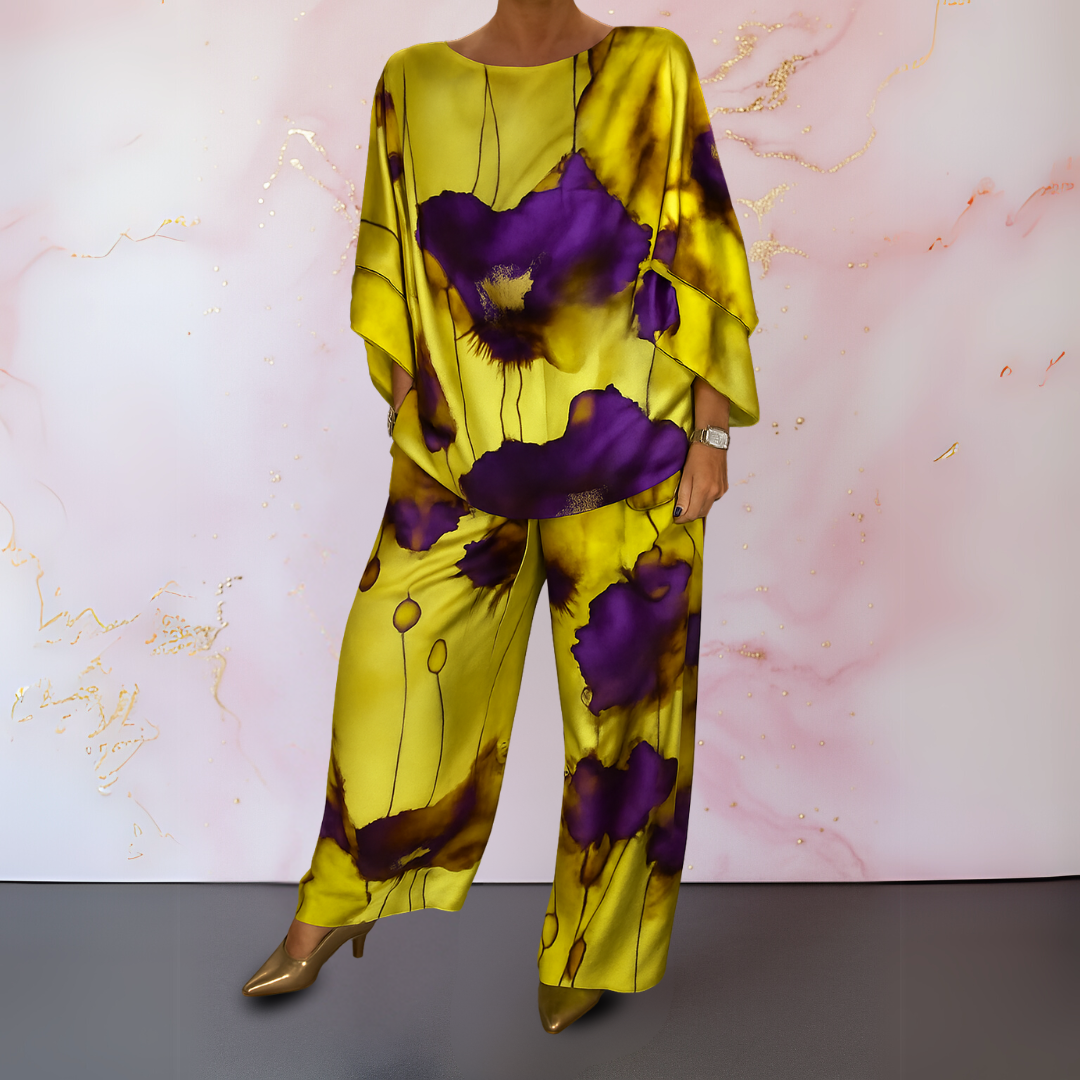 Elegant satin two-piece set for women | Moniek -7
