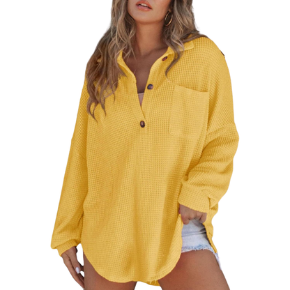 Lightweight V-neck tunic blouse for women | Kathryn