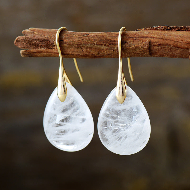 Crystal drop earrings for women -3
