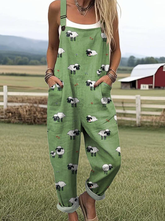Casual printed jumpsuit for women | Whimsical Sheep
