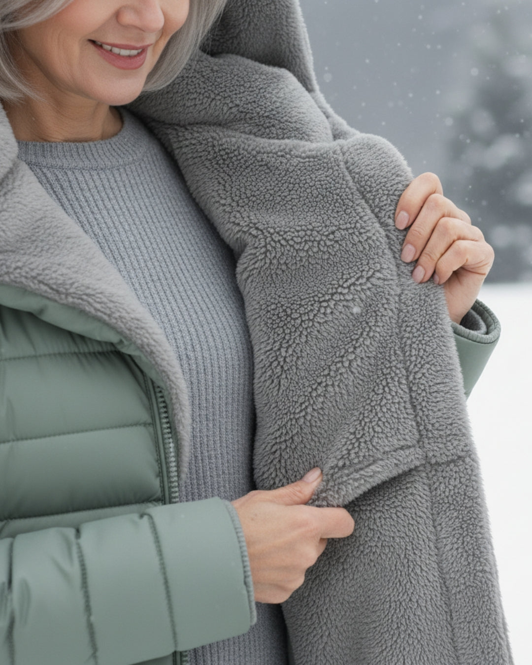 Warm hooded puffer winter coat for women | Olivia -13