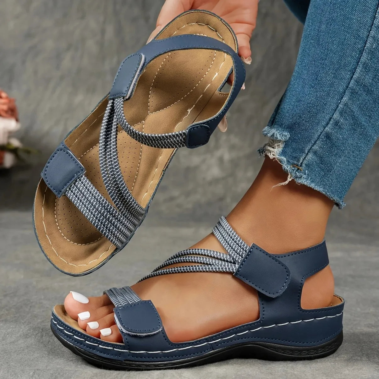 Comfort strap sandals for women -6