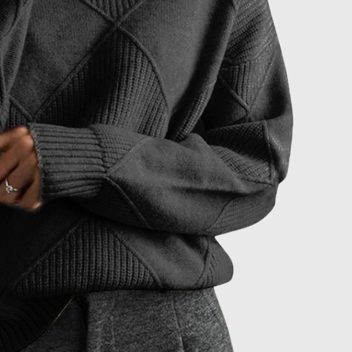 Relaxed cosy knit turtleneck everyday jumper for women | Lunelle -9