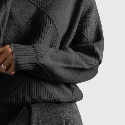 Relaxed cosy knit turtleneck everyday jumper for women | Lunelle -9