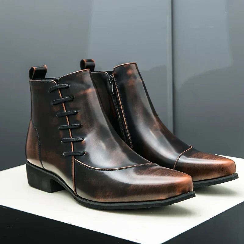 Classic leather everyday dress boots for men | Samuel Thatcher -1