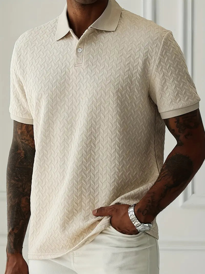 Classic textured everyday polo shirt for men | Ellison -2