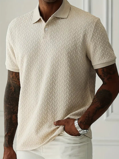 Classic textured everyday polo shirt for men | Ellison -2