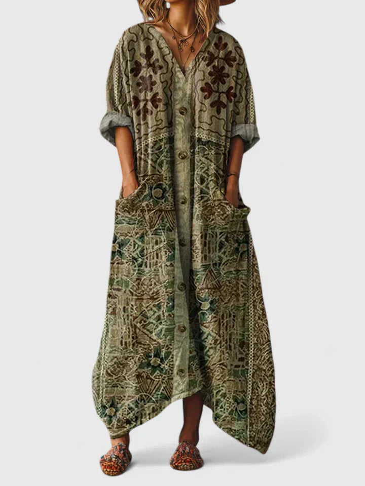 Elegant relaxed everyday dress for women | Mariana -5