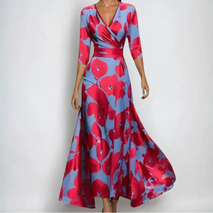 Floral dress with flowing silhouette for women | Emily