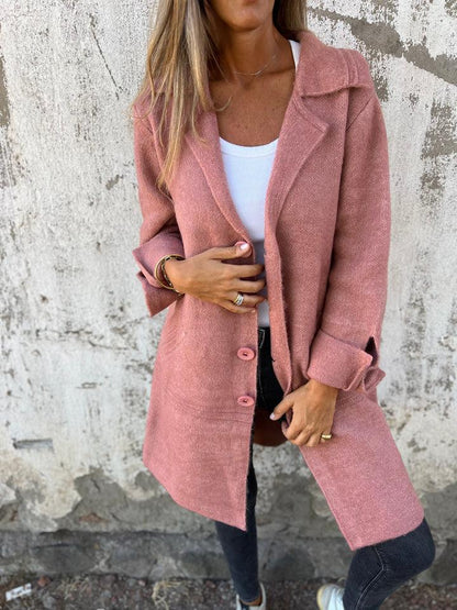 Long knit coat for women | Ada -2