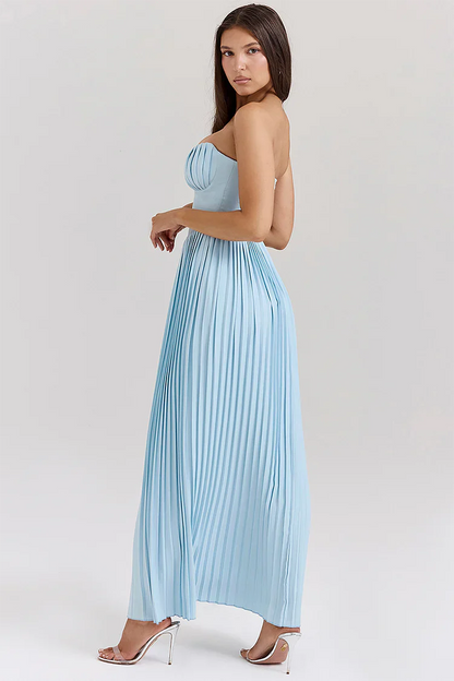 Strapless pleated dress for women | Giselle -3