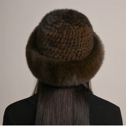 Valentina mink fur hat for women | Aurora -7