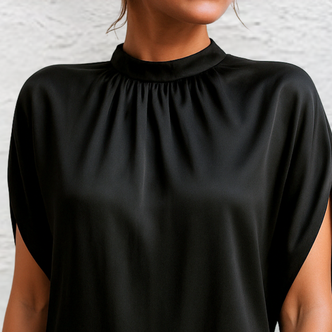 Elegant draped mini dress for women | Seraphine -4