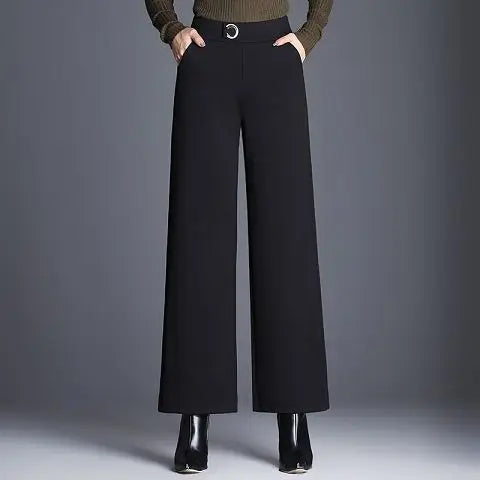 Plaid wide-leg trousers for women | Ashton -8