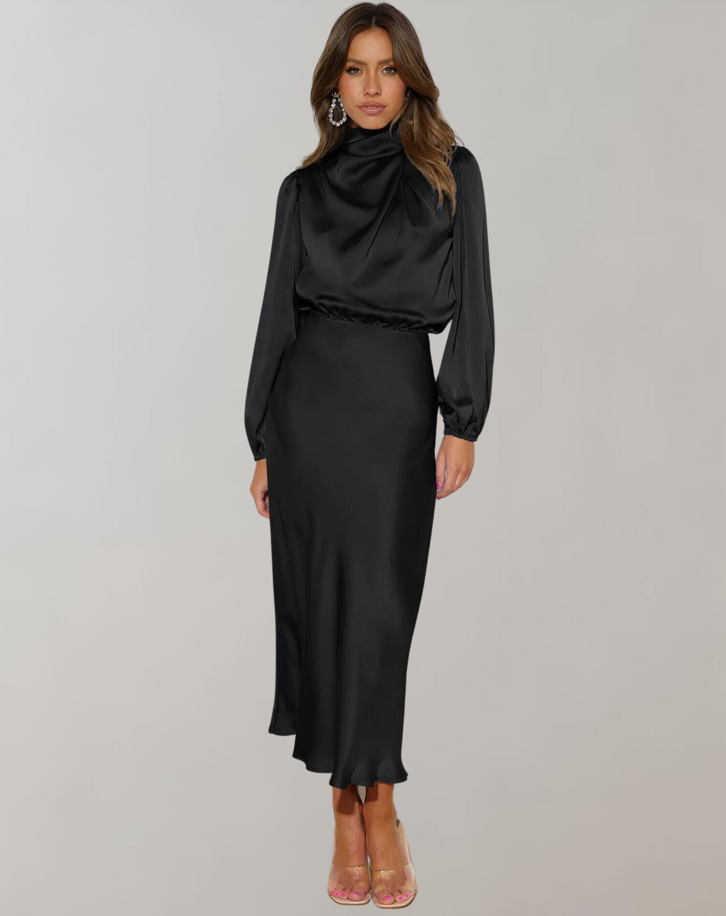 Long sleeved dress for women | Bella -6