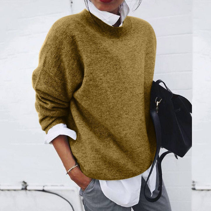 Classic round-neck jumper for women | Mirella -5