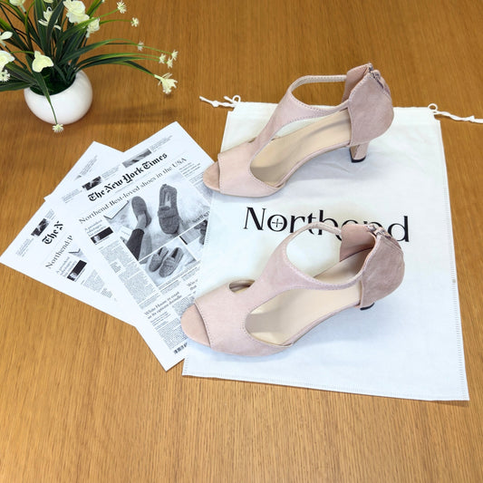 Elegant open-toe comfort heels for women | Amara -1