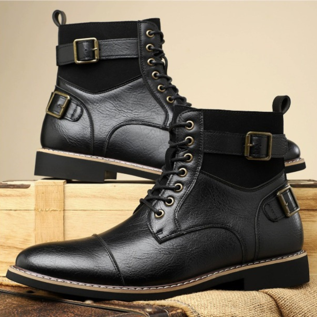 Rugged zip boots with vintage-inspired silhouette for men | Xavier