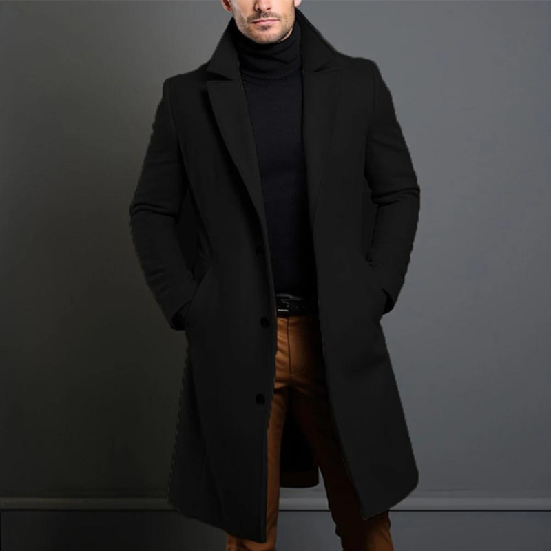 Classic tailored wool coat for men | Alaric -1