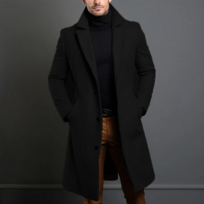 Classic tailored wool coat for men | Alaric -1