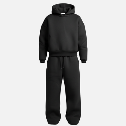 Oversized streetwear hoodie tracksuit set for men -2
