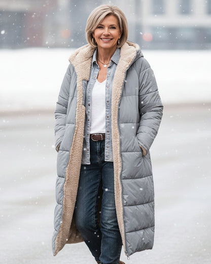 Warm sherpa-lined winter coat for women | Eleanor -14