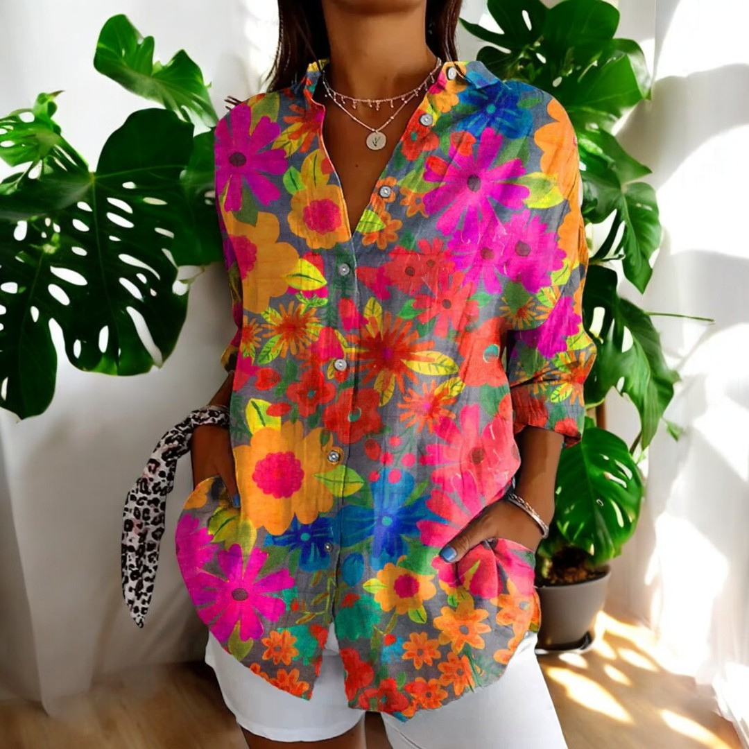 Stylish floral everyday blouse for women | Irene -10