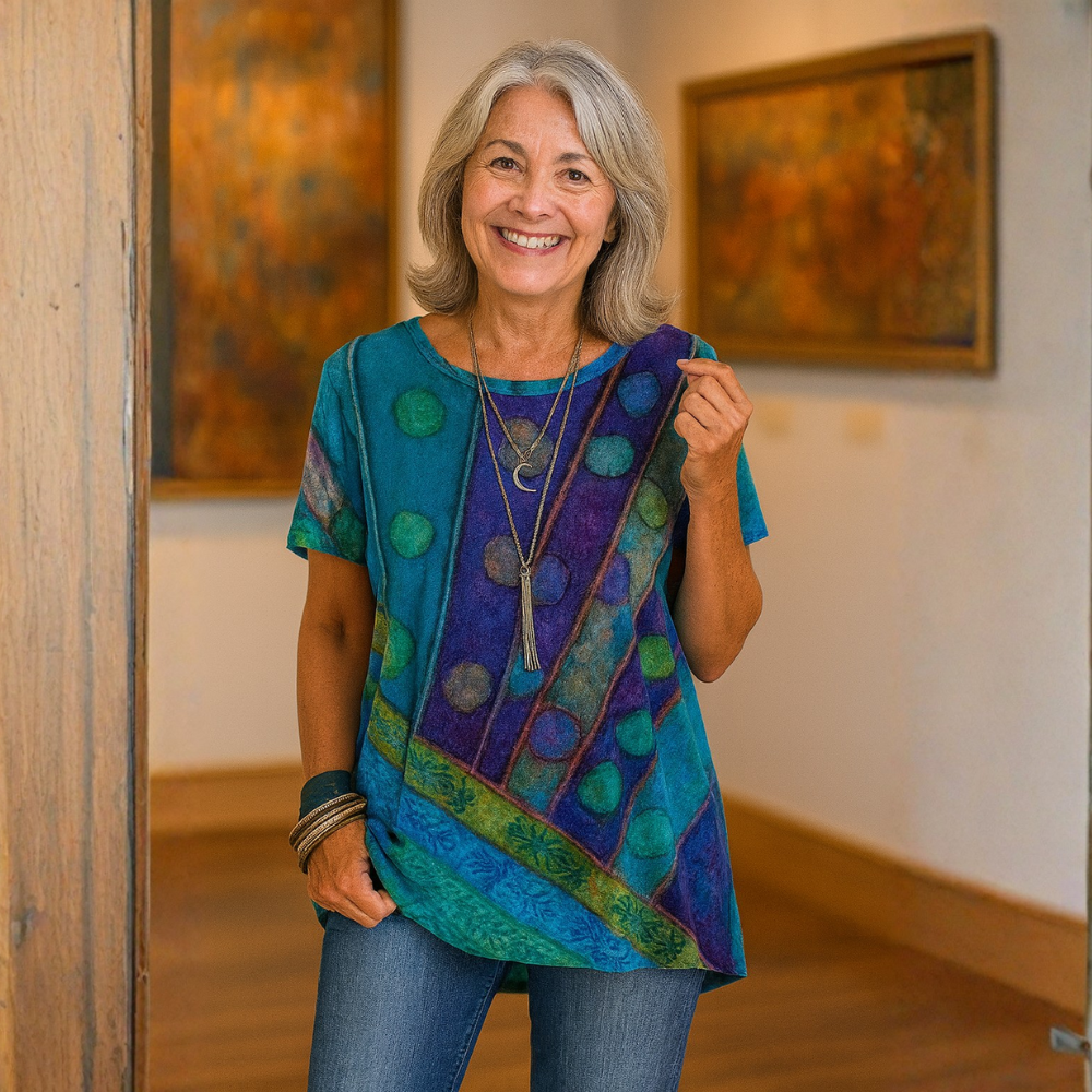 Artistic flow top for women -4