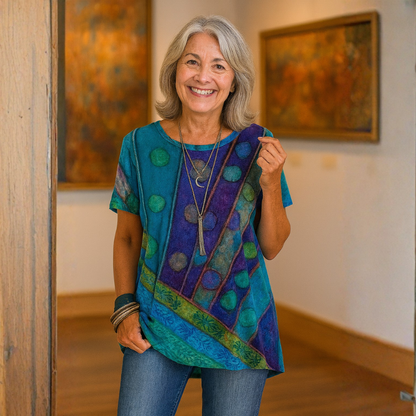 Artistic flow top for women -4