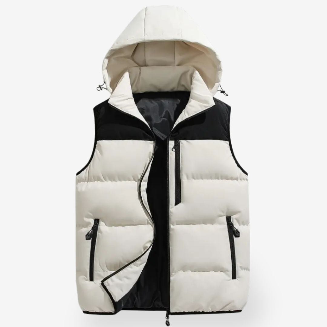 Warm hooded everyday bodywarmer gilet for men -2