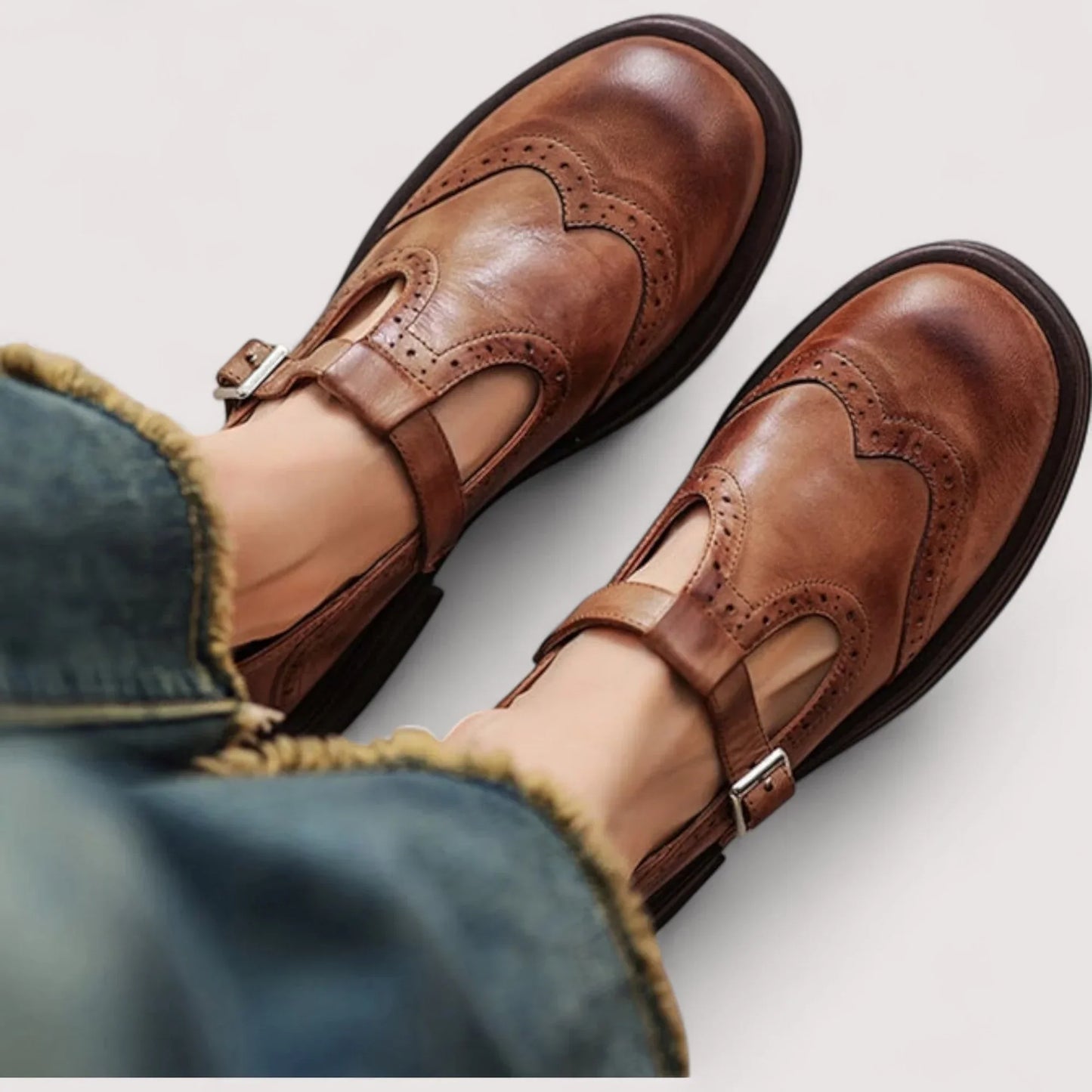 Classic comfort mary jane shoes for women | Adjustable Strap -1