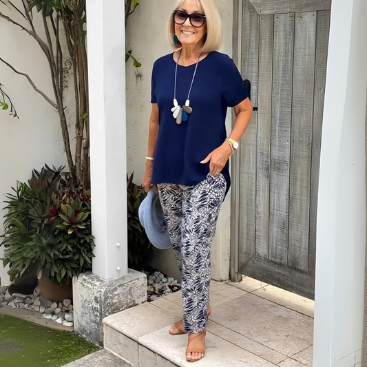Cotton-blend two-piece set for women | Allegra