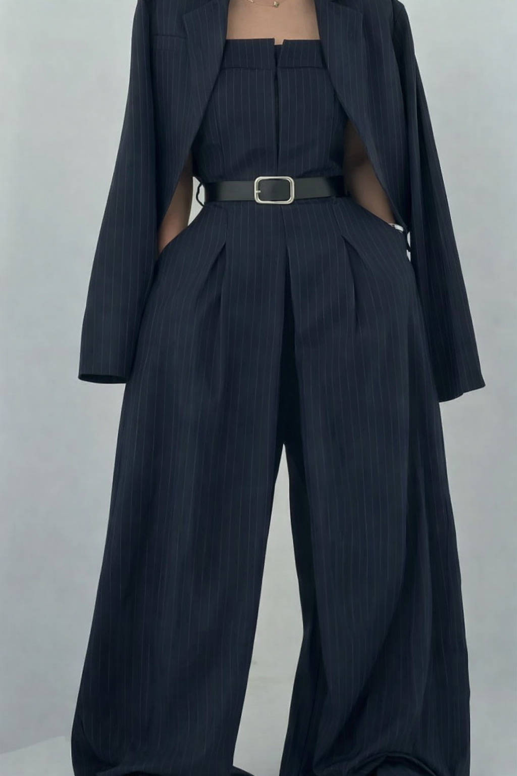 Chic bustier jumpsuit jacket for women | Selene -1