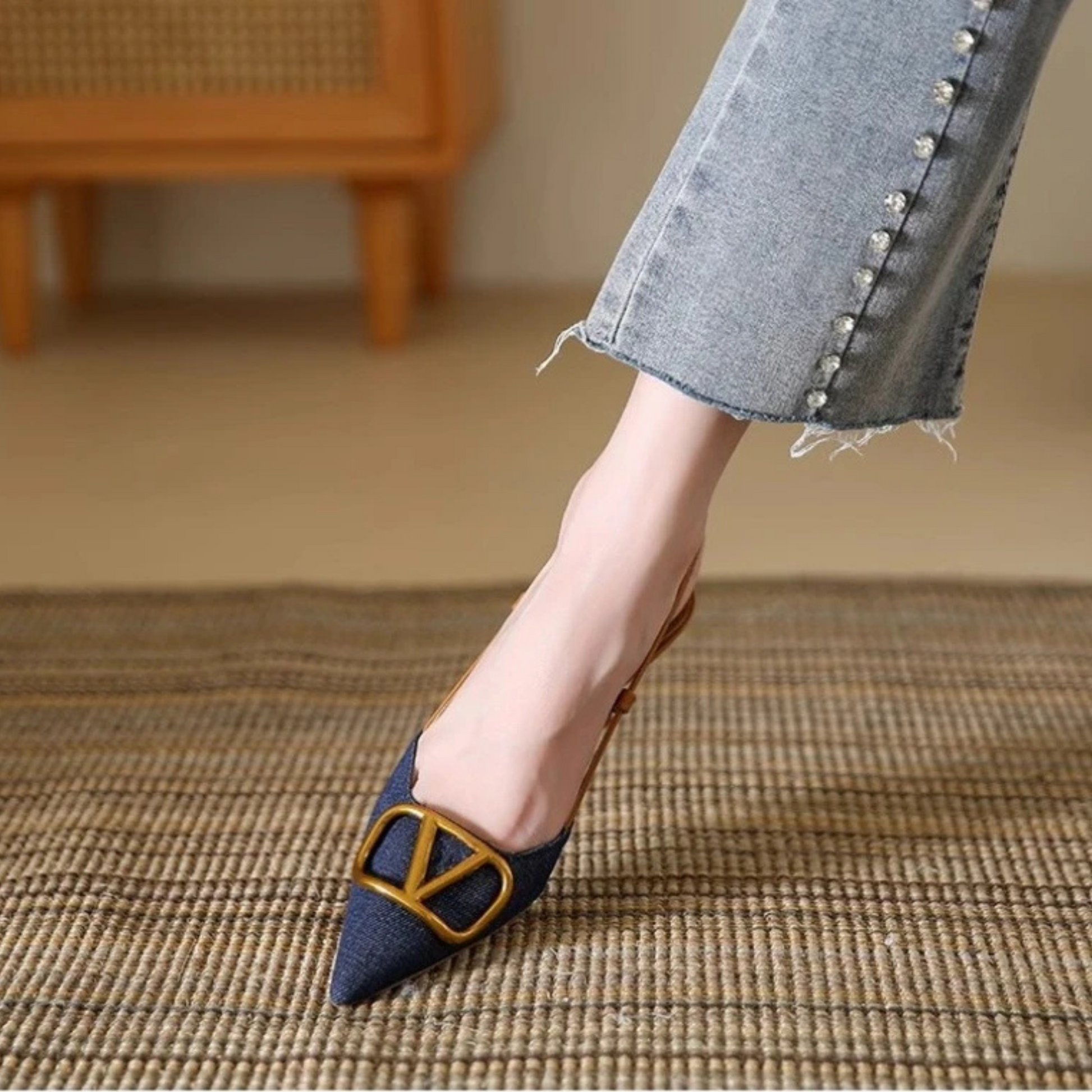 Celeste slingback stiletto heel for women | Valentina -4