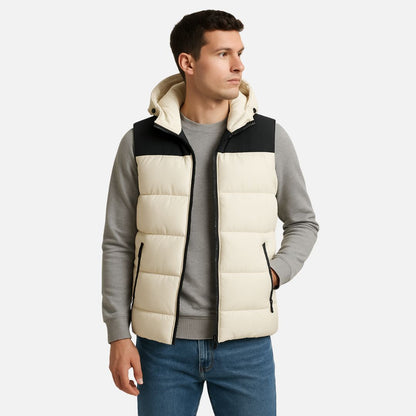 Warm hooded everyday bodywarmer gilet for men -1