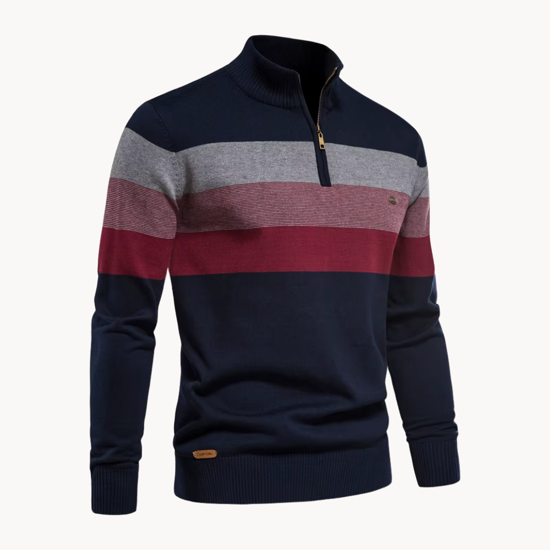 Classic quarter-zip everyday jumper for men | Burk -17