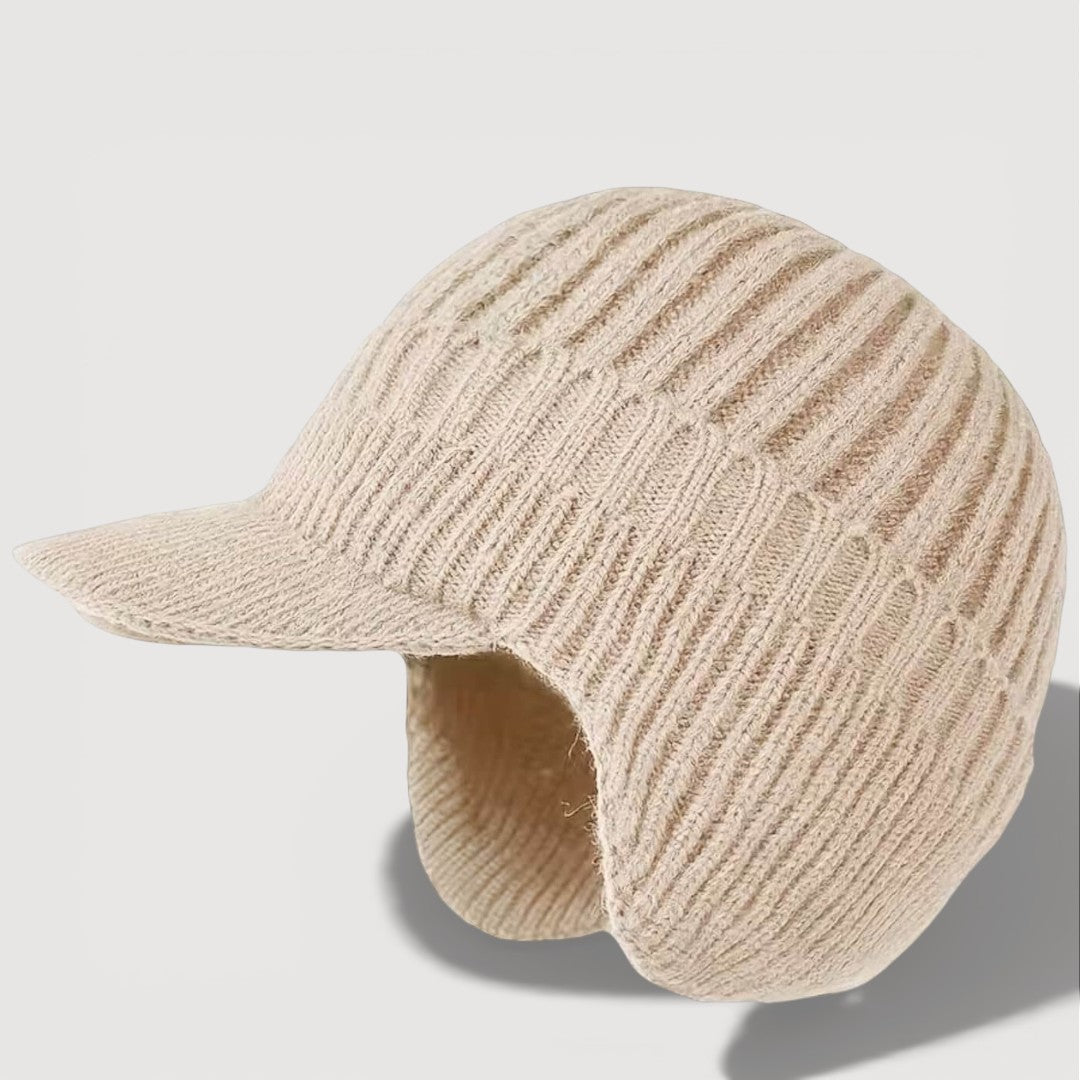 Cosy knitted ear-flap winter hat for women | Antonia -1